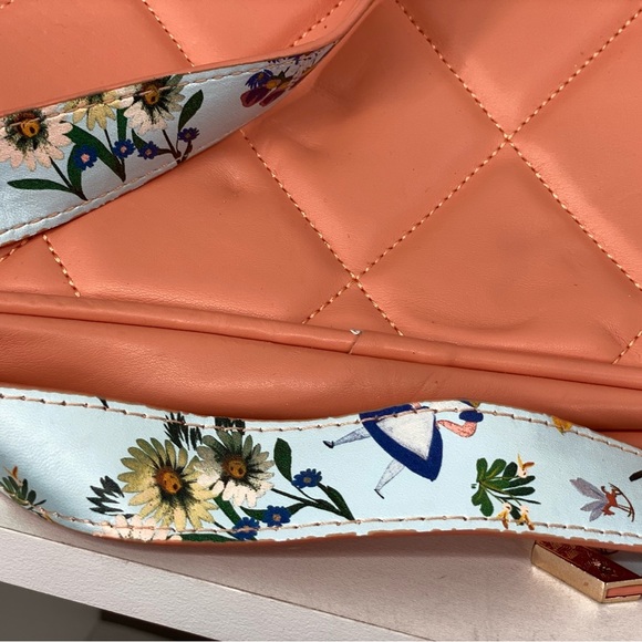 Disney Mary Blair’s Alice in Wonderland Quilted Crossbody Bag with Gold Accents - Picture 6 of 10